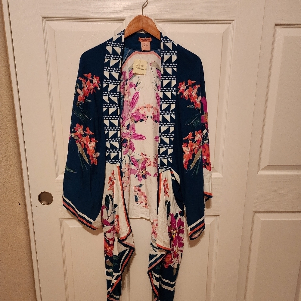 Flying Tomato Size M/L Tunic Beach Cover-up Kimono NWOT - Picture 3 of 7